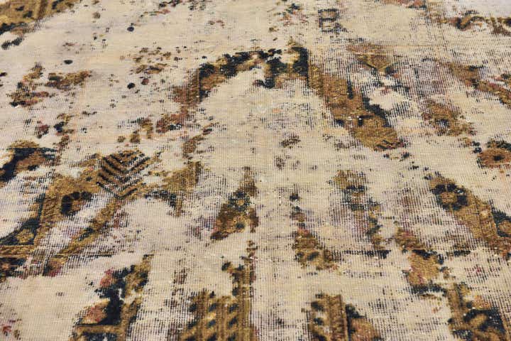 6' 2 x 7' 9 Hand Knotted Ultra Vintage Persian Wool Rug