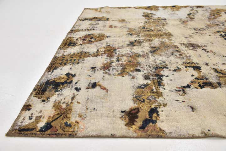 6' 2 x 7' 9 Hand Knotted Ultra Vintage Persian Wool Rug
