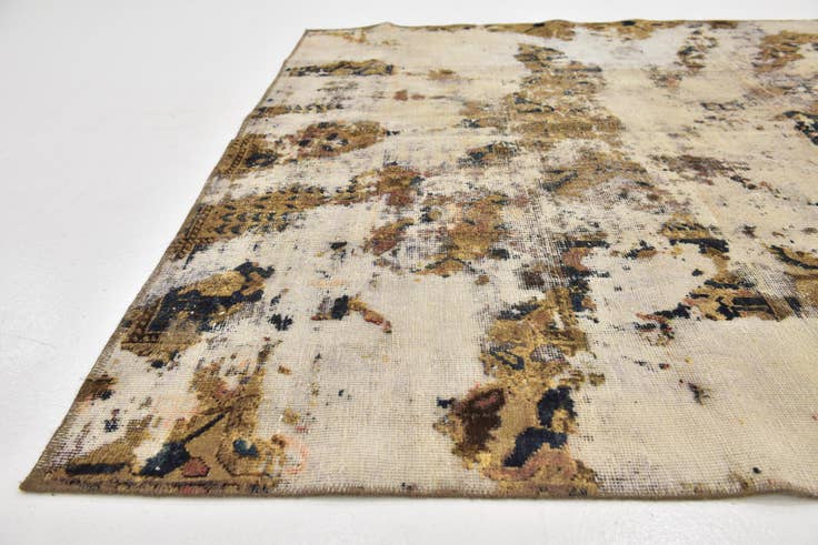 Detail image of 6' 2 x 7' 9 Hand Knotted Ultra Vintage Persian Wool Rug