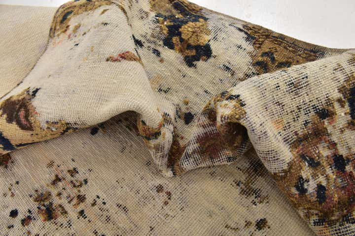 6' 2 x 7' 9 Hand Knotted Ultra Vintage Persian Wool Rug