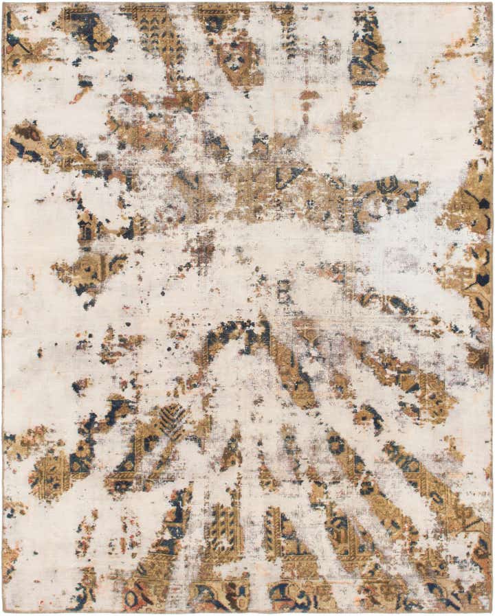 6' 2 x 7' 9 Hand Knotted Ultra Vintage Persian Wool Rug