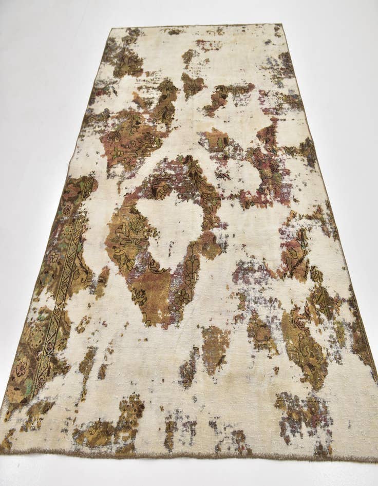 Detail image of 6' 2 x 8' 7  Hand Knotted Ultra Vintage Persian Wool Rug