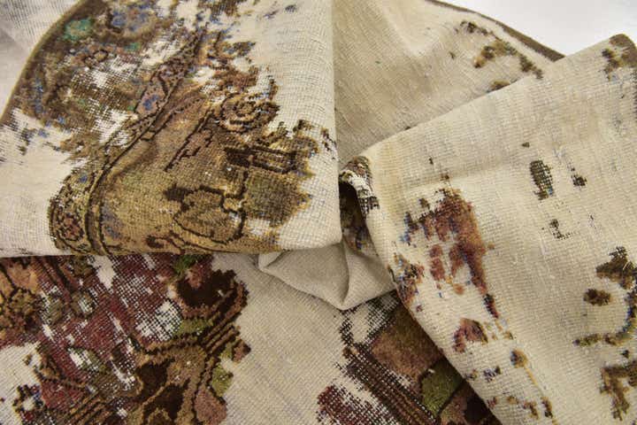 6' 2 x 8' 7 Hand Knotted Ultra Vintage Persian Wool Rug