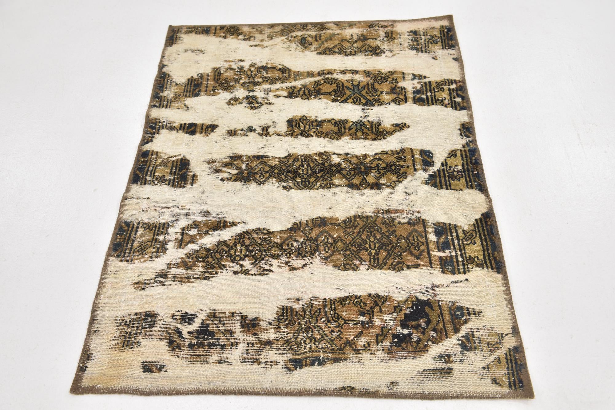 3' 2 x 4' 4 Hand Knotted Ultra Vintage Persian Wool Rug