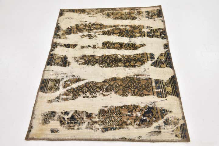 3' 2 x 4' 4 Hand Knotted Ultra Vintage Persian Wool Rug