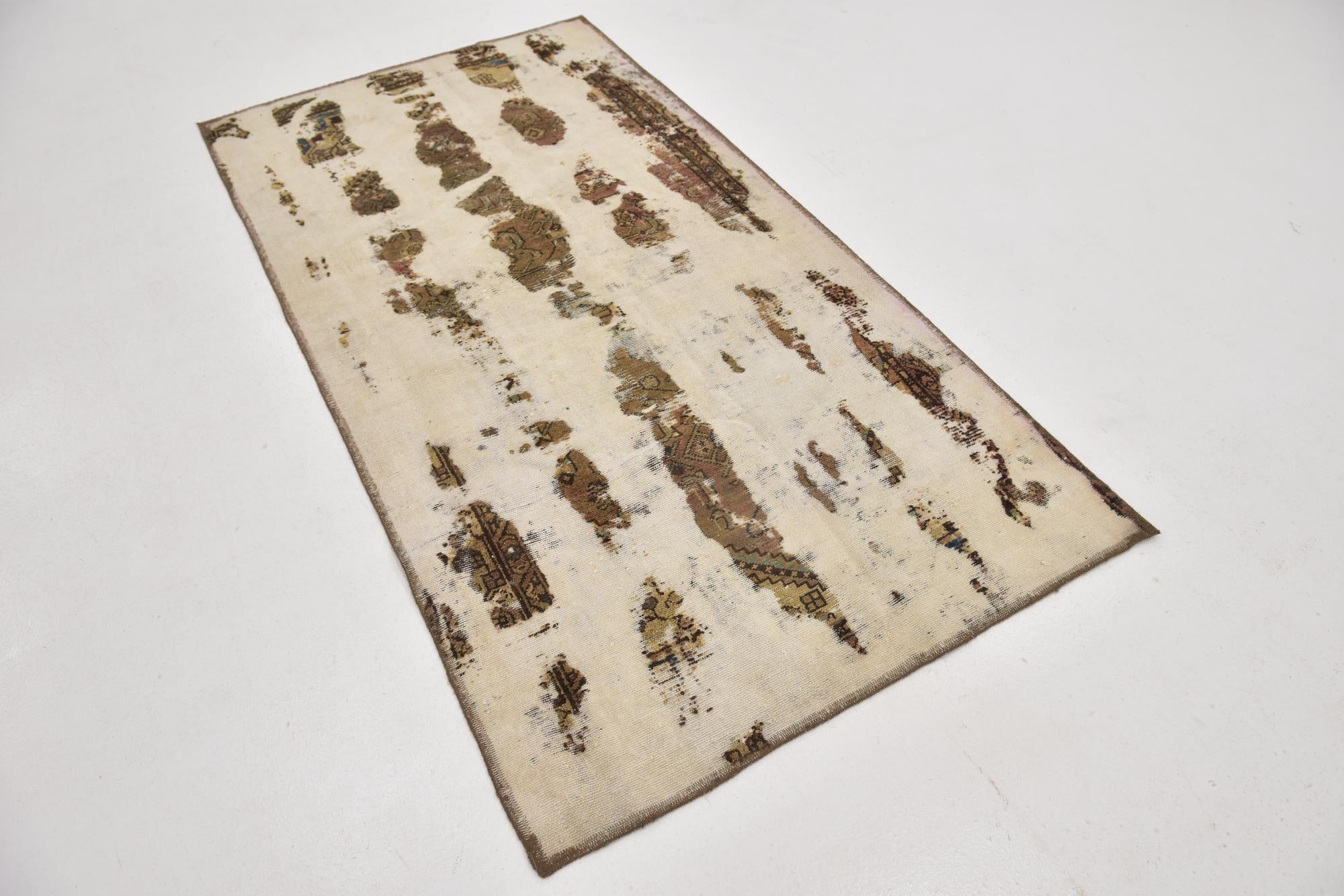 3' 6 x 6' 9 Hand Knotted Ultra Vintage Persian Wool Rug