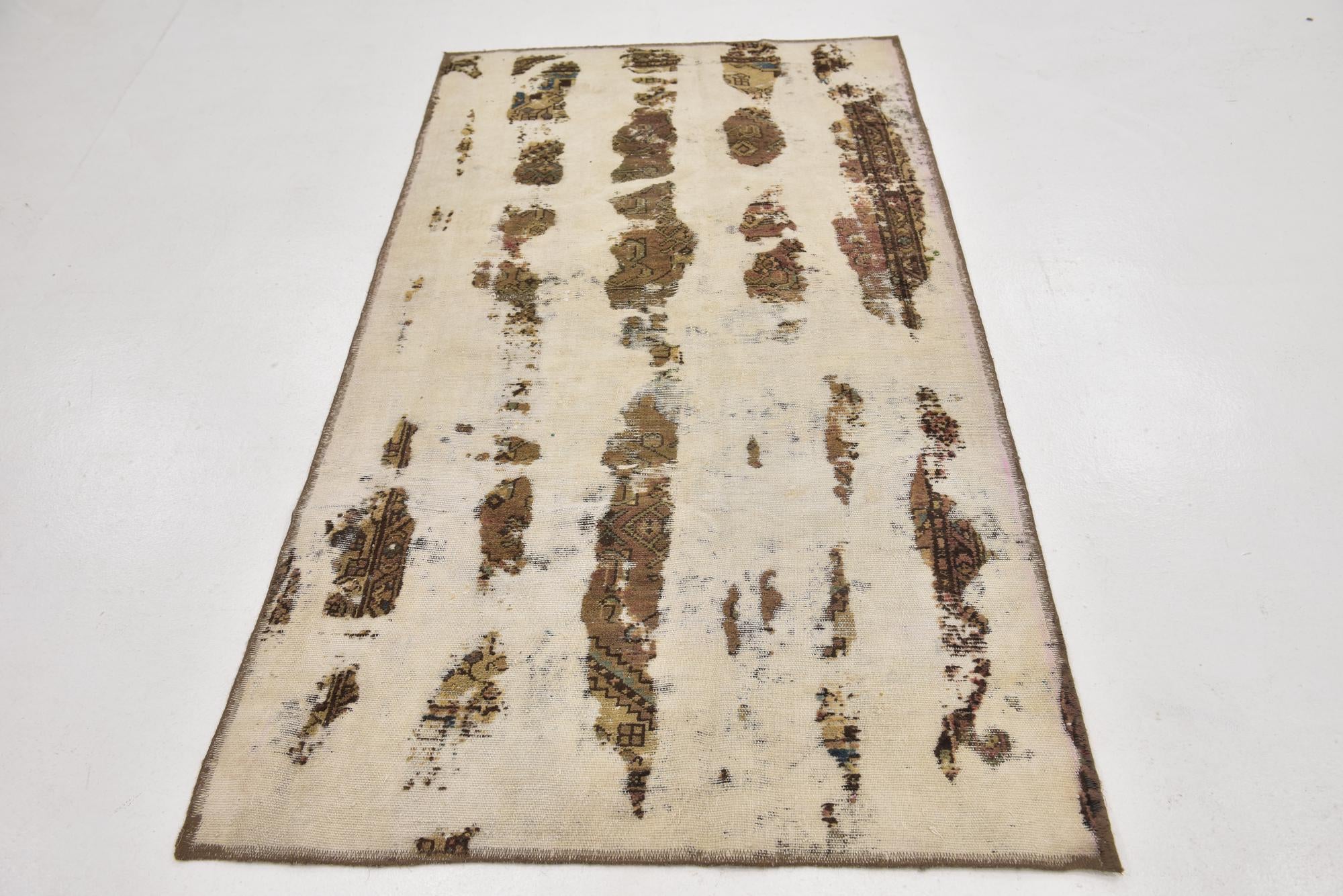 3' 6 x 6' 9 Hand Knotted Ultra Vintage Persian Wool Rug