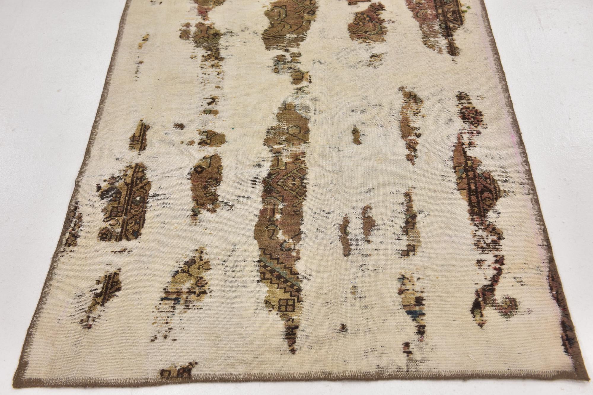 3' 6 x 6' 9 Hand Knotted Ultra Vintage Persian Wool Rug