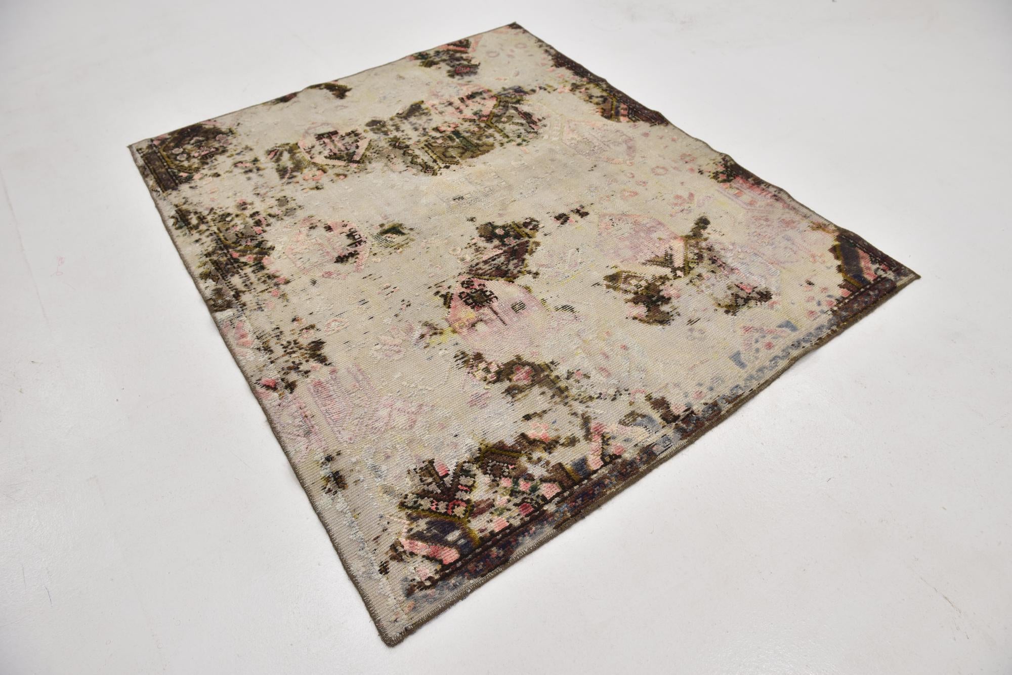 5' 4 x 6' 5 Hand Knotted Ultra Vintage Persian Wool Rug