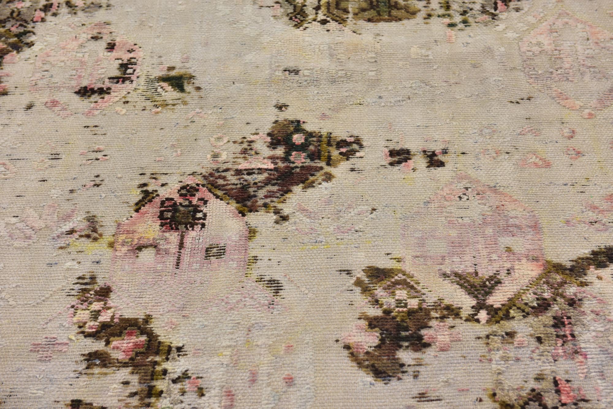 5' 4 x 6' 5 Hand Knotted Ultra Vintage Persian Wool Rug