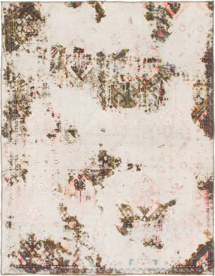 Detail image of 5' 4 x 6' 5 Hand Knotted Ultra Vintage Persian Wool Rug