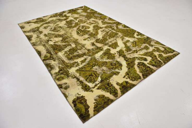 Detail image of 6' 2 x 9' 6 Hand Knotted Ultra Vintage Persian Wool Rug
