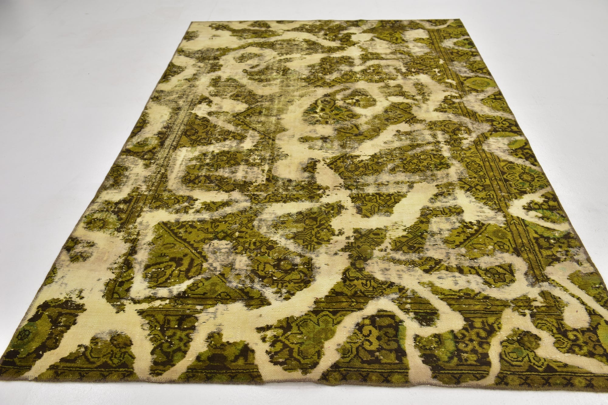 6' 2 x 9' 6 Hand Knotted Ultra Vintage Persian Wool Rug
