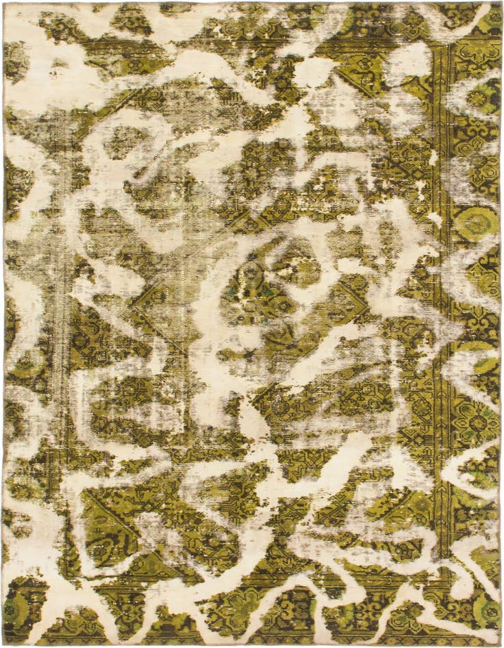 Detail image of 6' 2 x 9' 6 Hand Knotted Ultra Vintage Persian Wool Rug