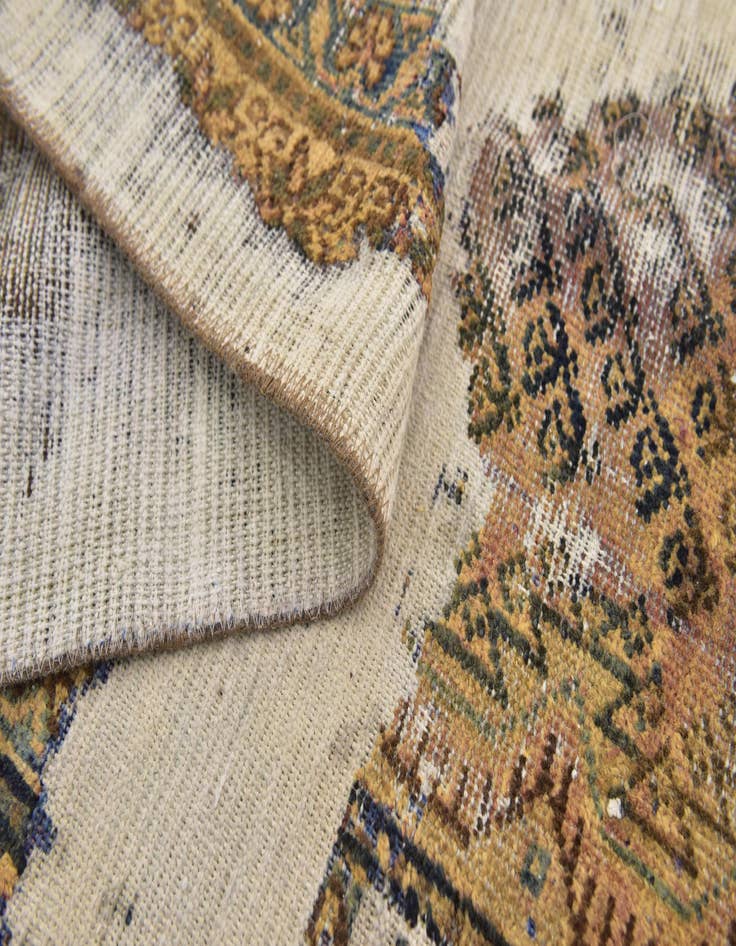 Detail image of 6' 3 x 9'  Hand Knotted Ultra Vintage Persian Wool Rug