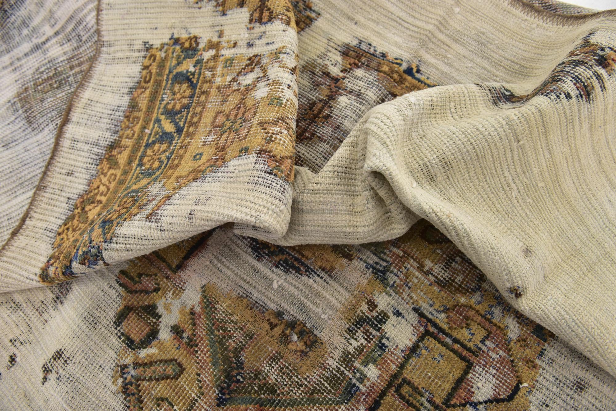 6' 3 x 9' Hand Knotted Ultra Vintage Persian Wool Rug