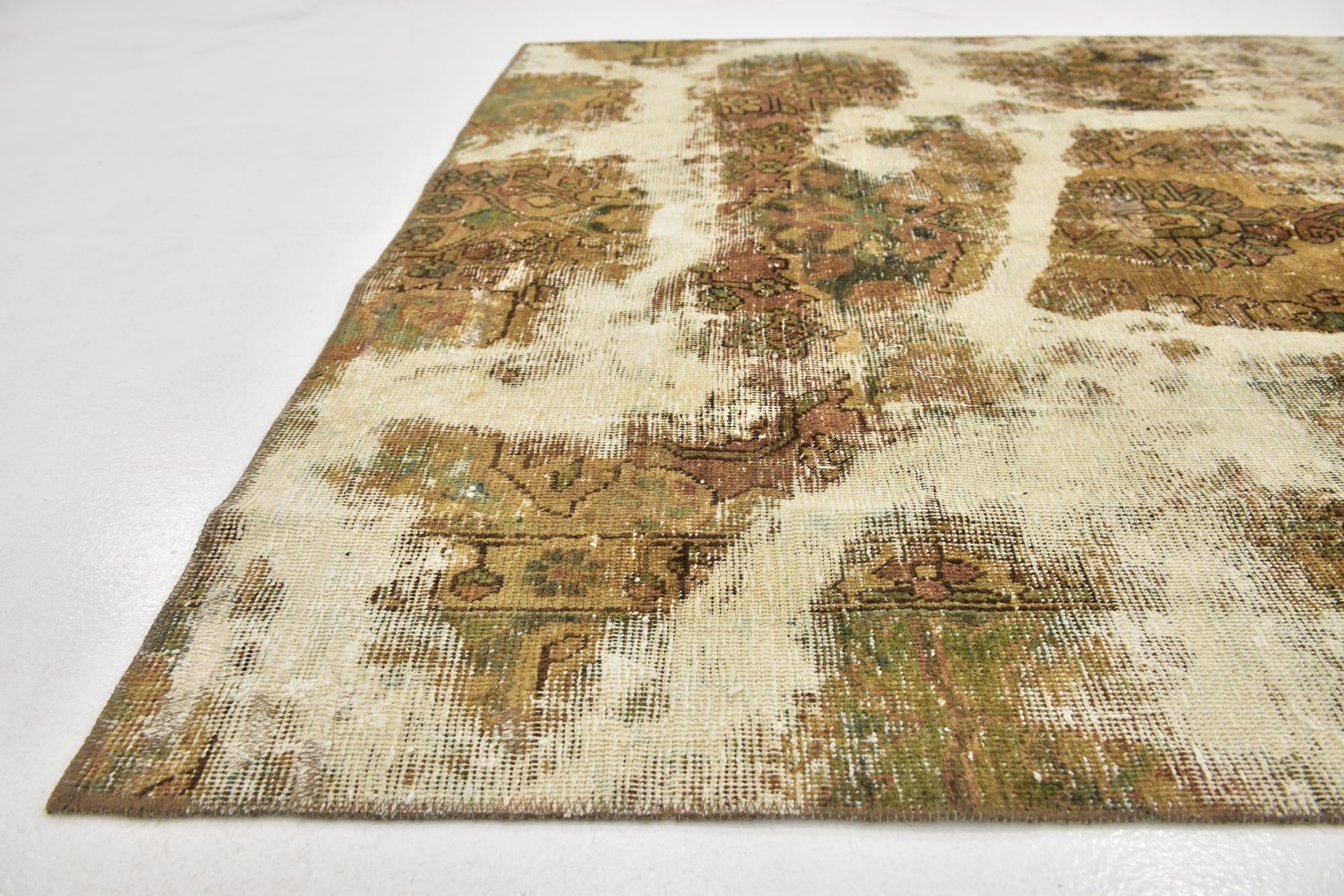 6' x 7' 10 Hand Knotted Ultra Vintage Persian Wool Rug