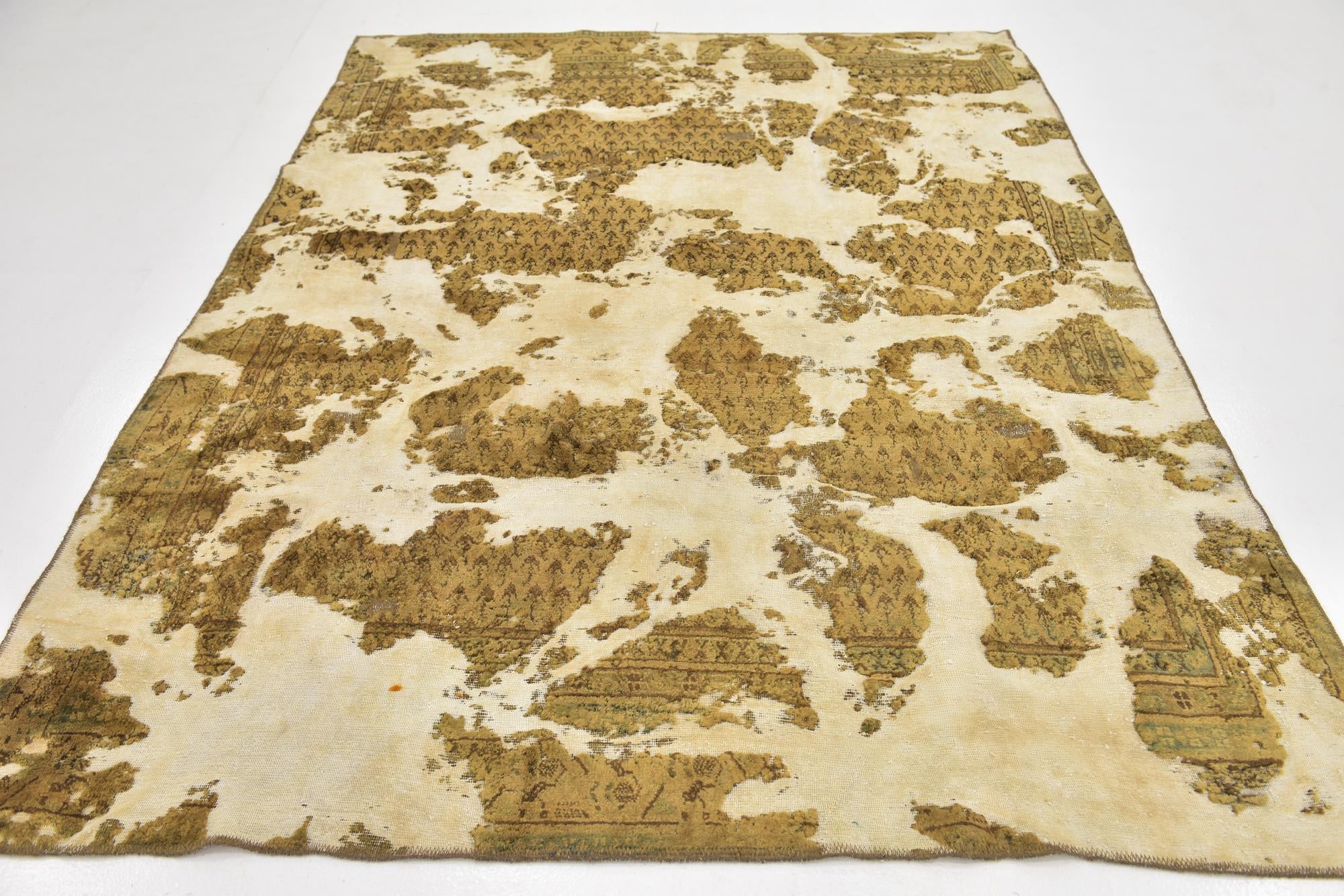 6' x 8' 5 Hand Knotted Ultra Vintage Persian Wool Rug