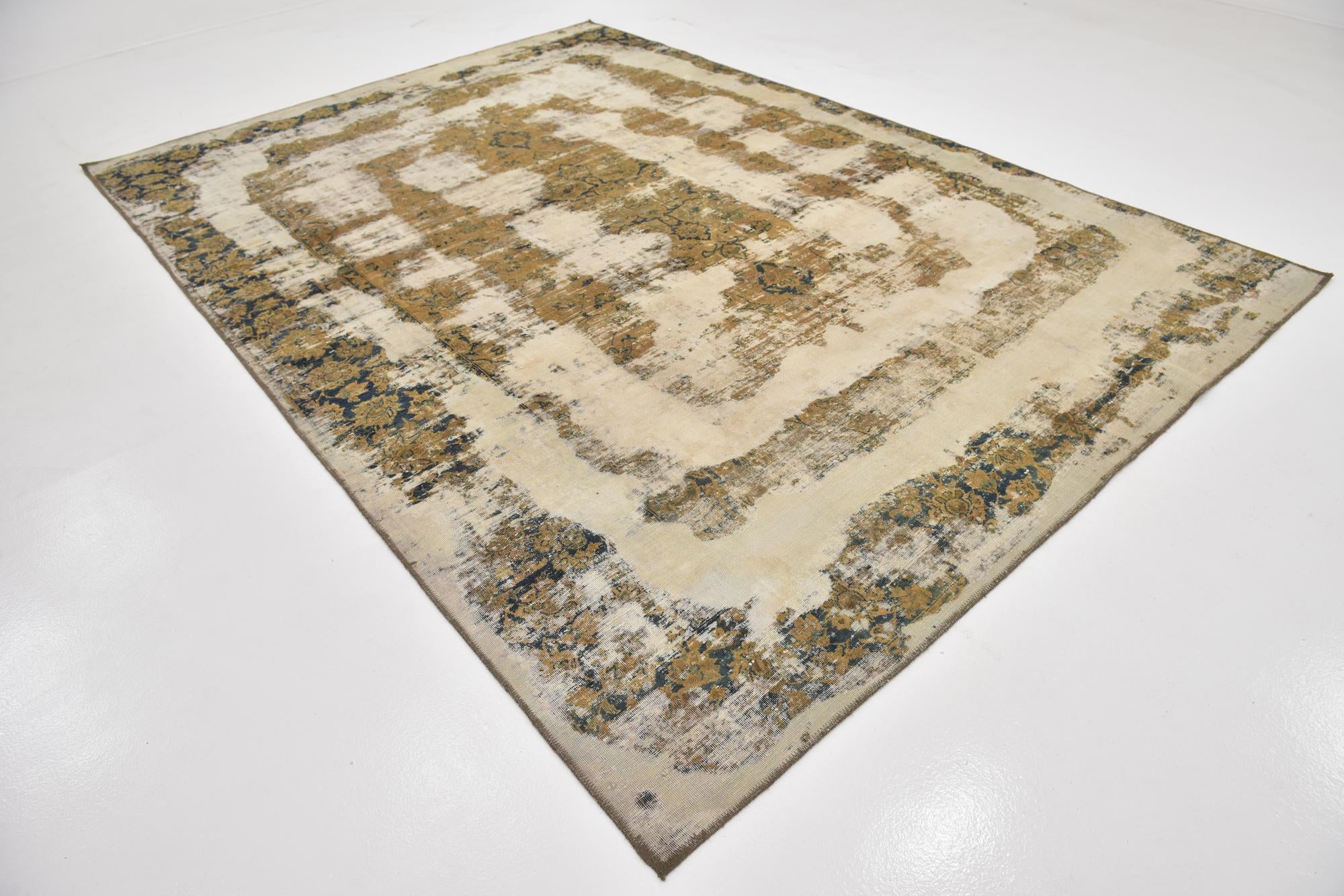 8' x 11' 6 Hand Knotted Ultra Vintage Persian Wool Rug