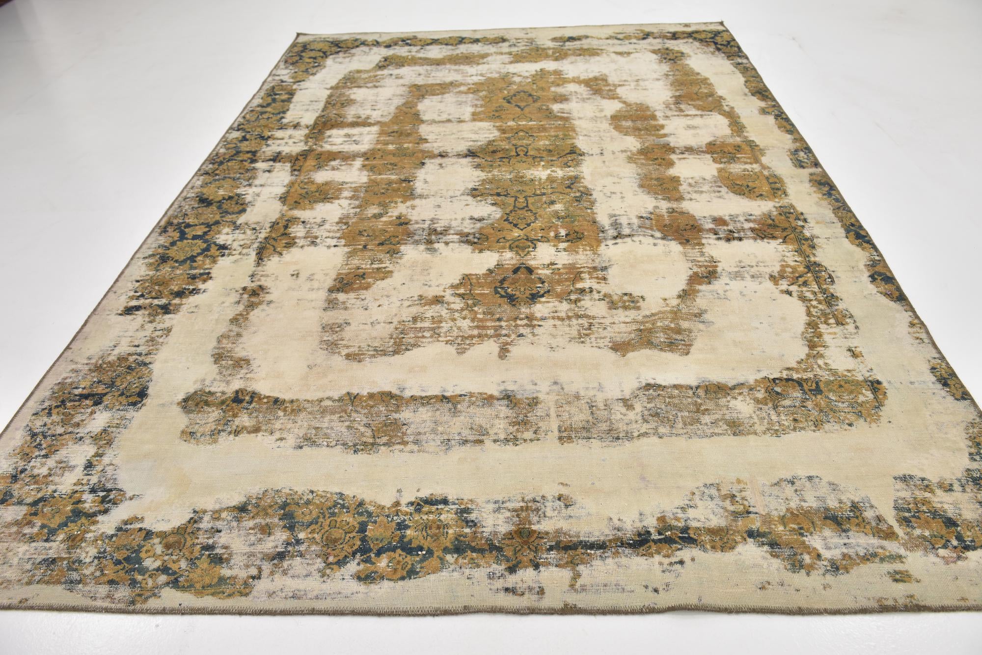 8' x 11' 6 Hand Knotted Ultra Vintage Persian Wool Rug