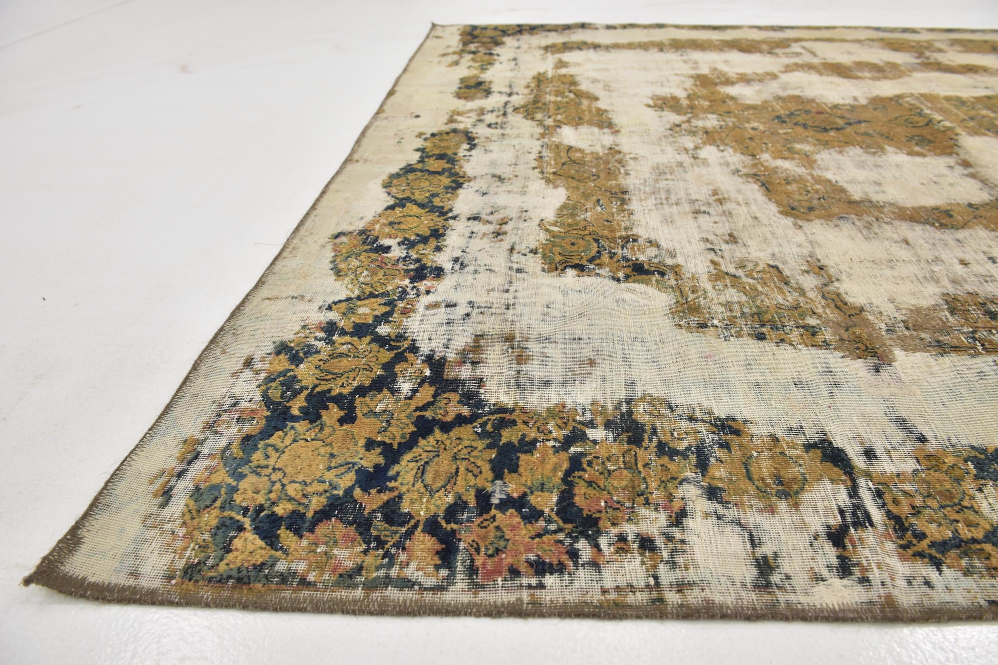 8' x 11' 6 Hand Knotted Ultra Vintage Persian Wool Rug