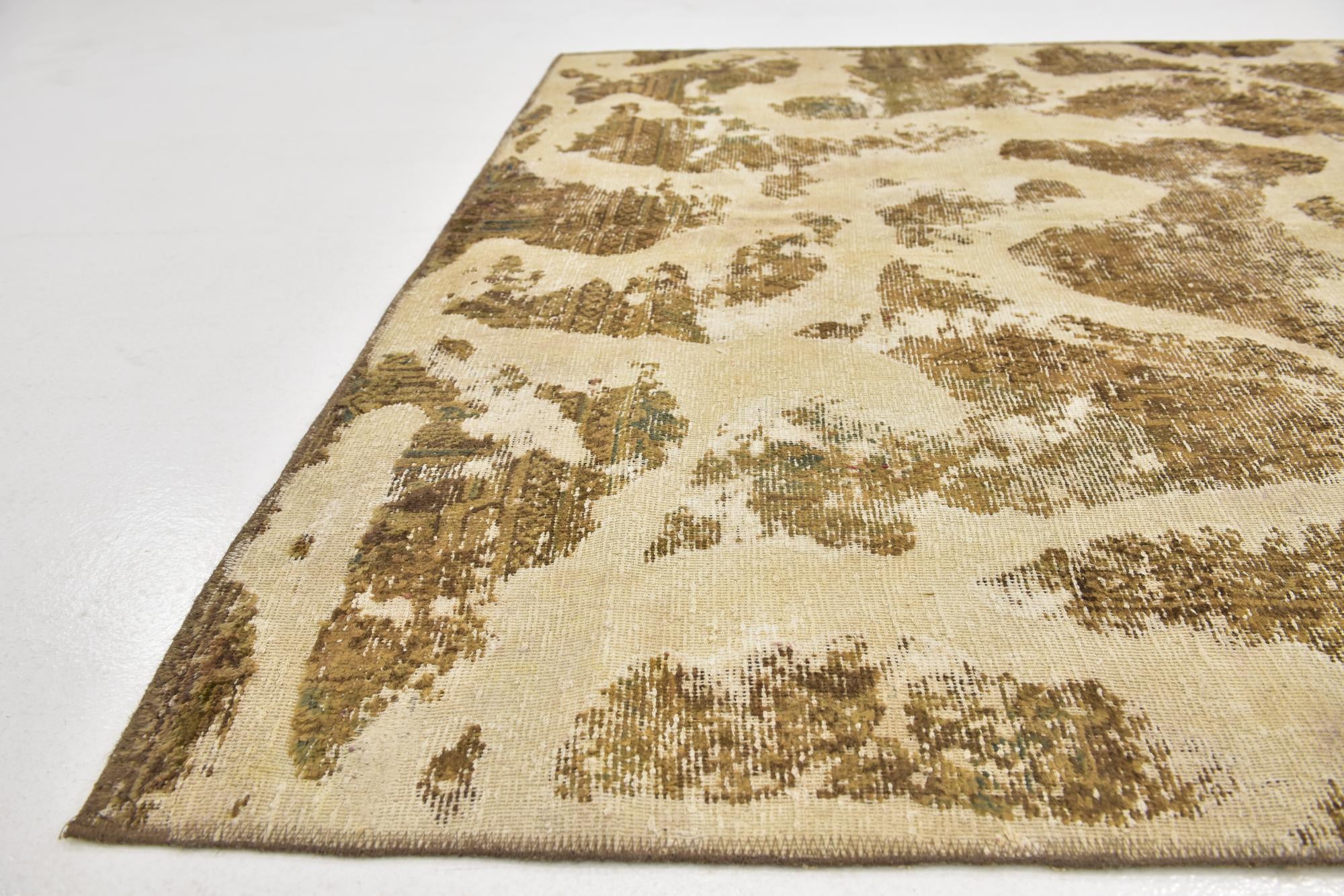 6' x 9' 7 Hand Knotted Ultra Vintage Persian Wool Rug