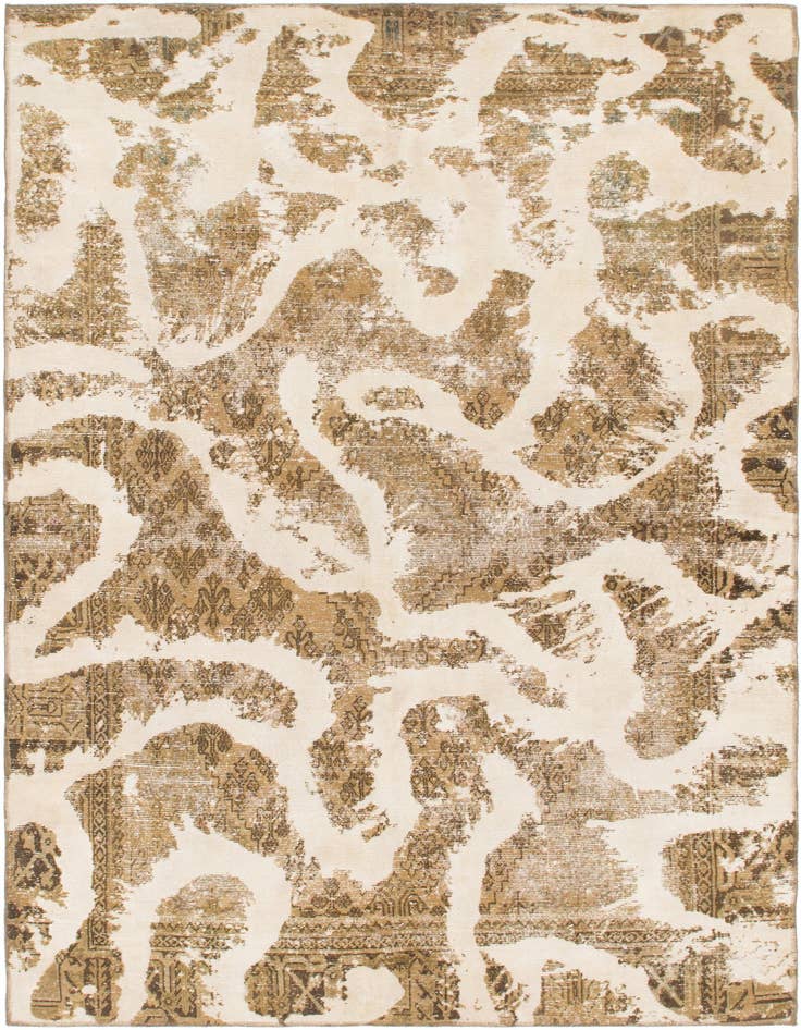 Detail image of 6' x 9' 7 Hand Knotted Ultra Vintage Persian Wool Rug