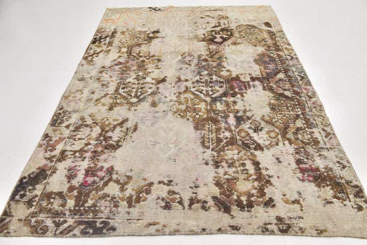 5' 10 x 8' 6 Hand Knotted Ultra Vintage Persian Wool Rug