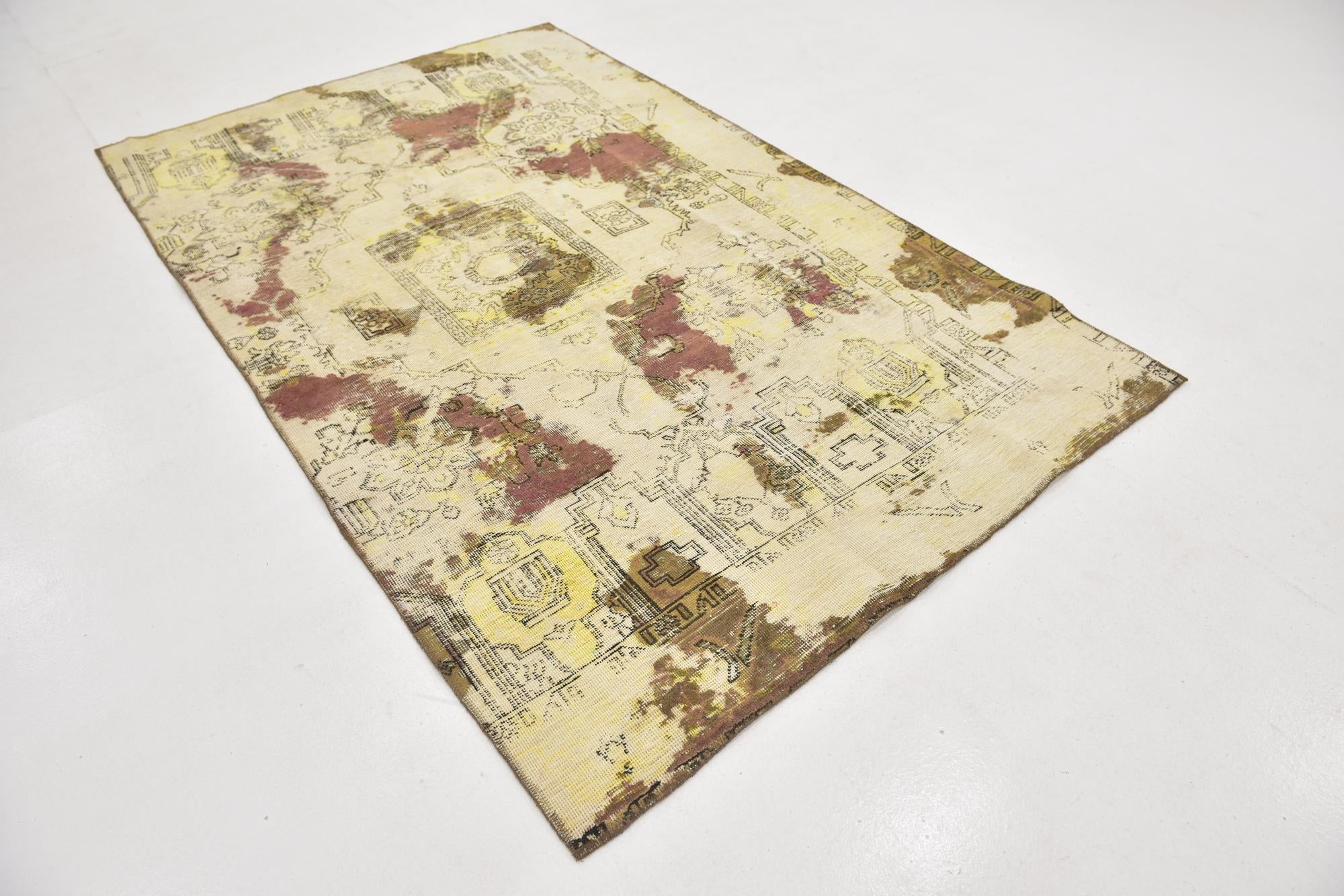 5' 5 x 8' 6 Hand Knotted Ultra Vintage Persian Wool Rug
