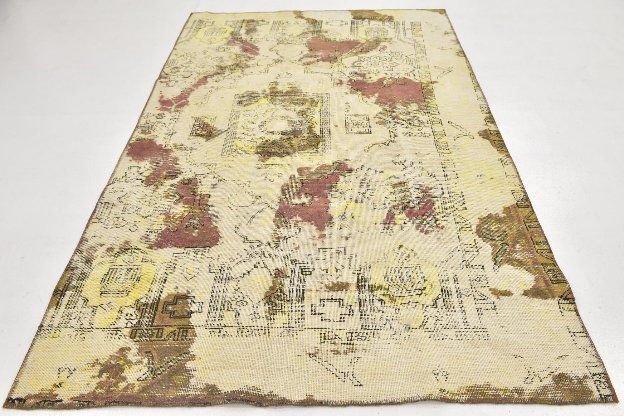 5' 5 x 8' 6 Hand Knotted Ultra Vintage Persian Wool Rug