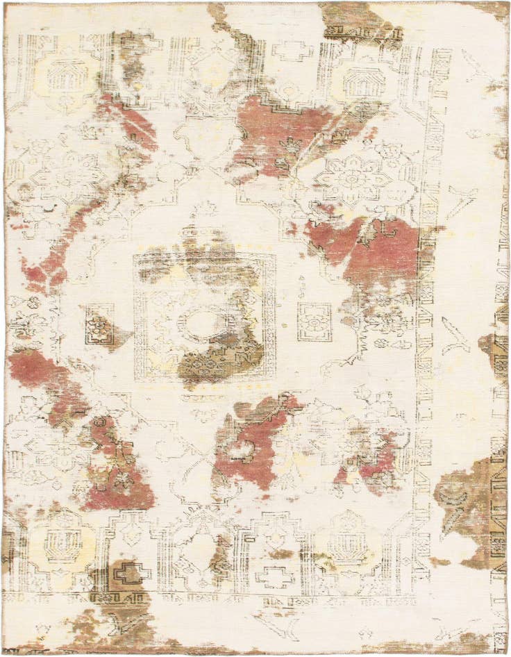 Detail image of 5' 5 x 8' 6 Hand Knotted Ultra Vintage Persian Wool Rug