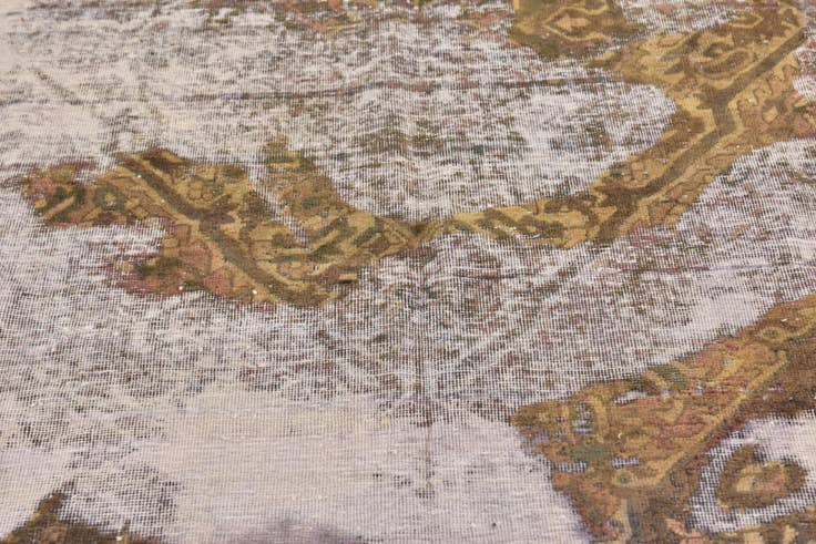 Detail image of 6' 6 x 7' 10 Hand Knotted Ultra Vintage Persian Wool Rug