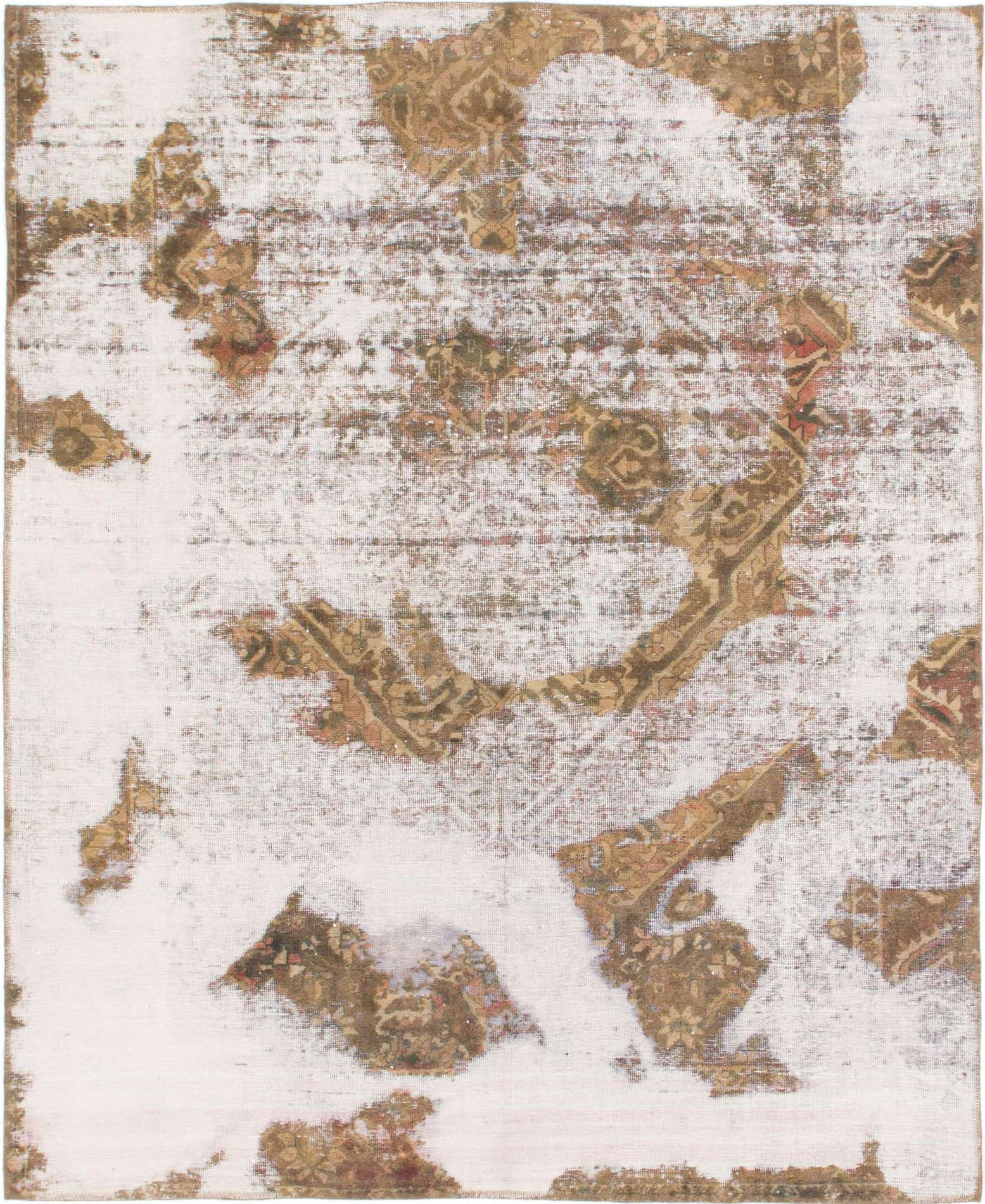 6' 6 x 7' 10 Hand Knotted Ultra Vintage Persian Wool Rug