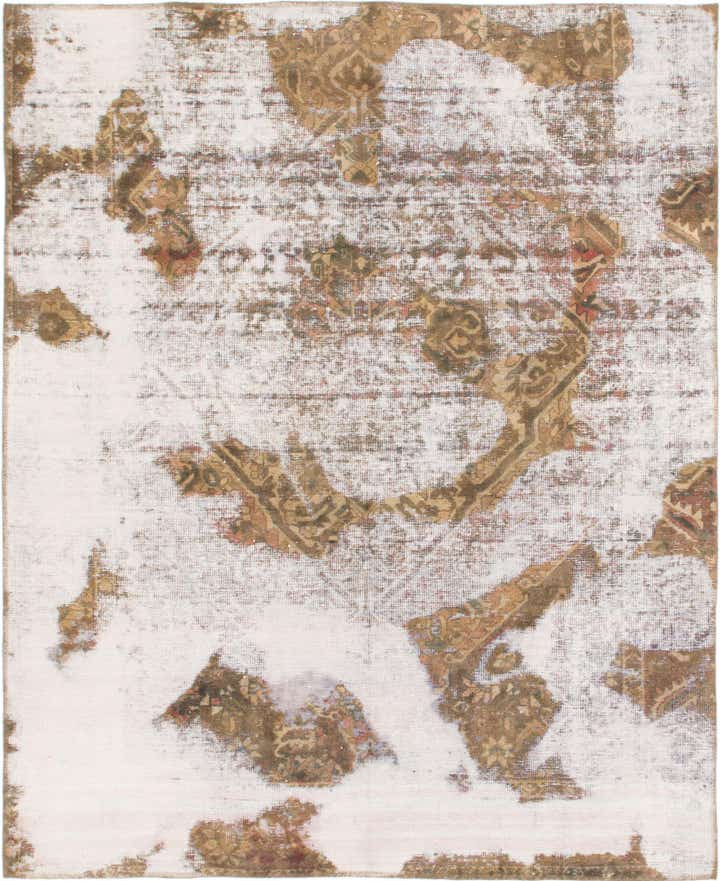 6' 6 x 7' 10 Hand Knotted Ultra Vintage Persian Wool Rug