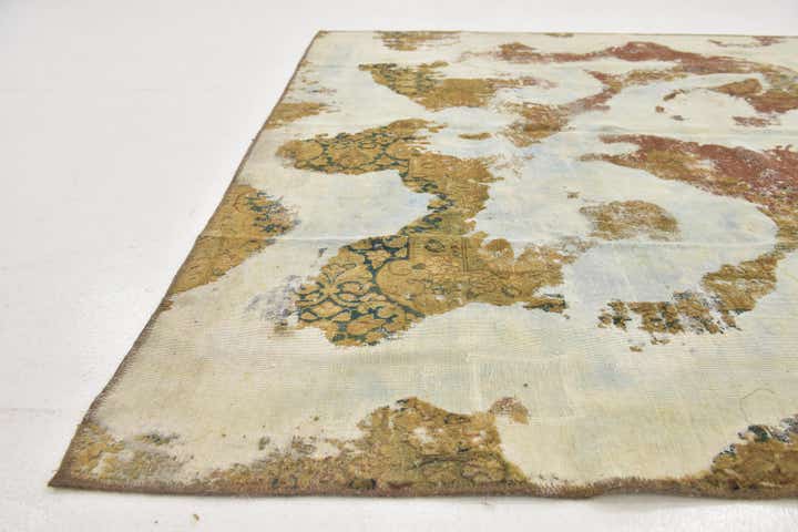 6' 8 x 10' Hand Knotted Ultra Vintage Persian Wool Rug