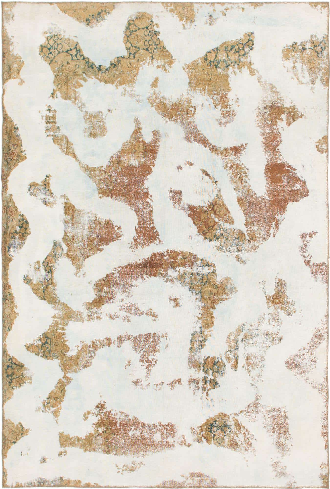 6' 8 x 10' Hand Knotted Ultra Vintage Persian Wool Rug