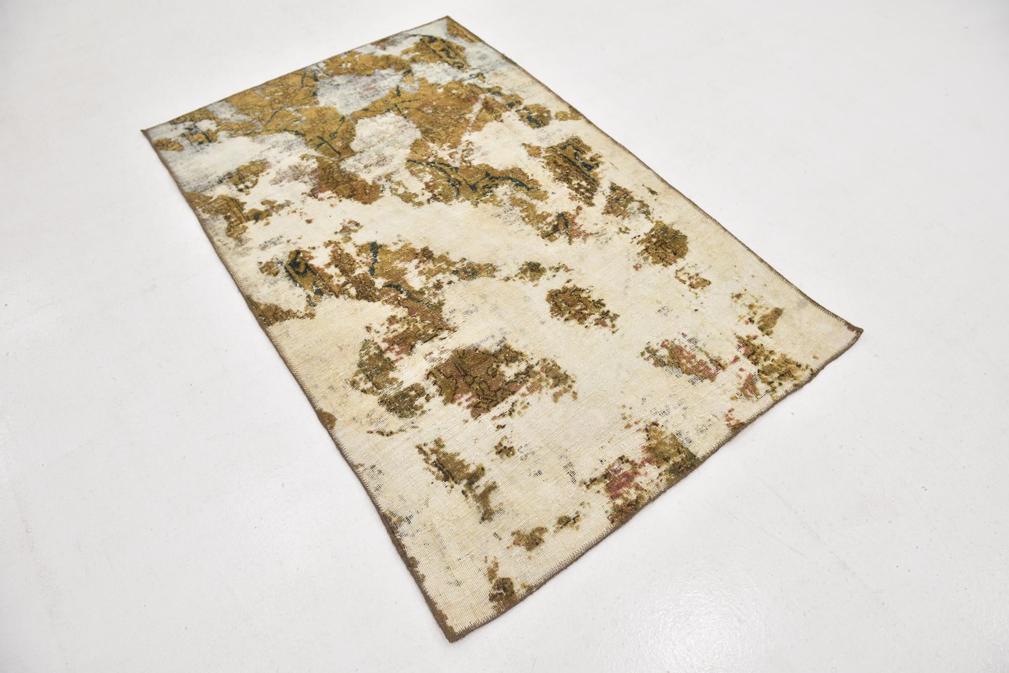 3' 7 x 5' 9 Hand Knotted Ultra Vintage Persian Wool Rug
