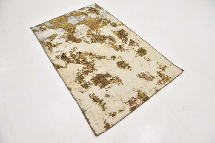 3' 7 x 5' 9 Hand Knotted Ultra Vintage Persian Wool Rug