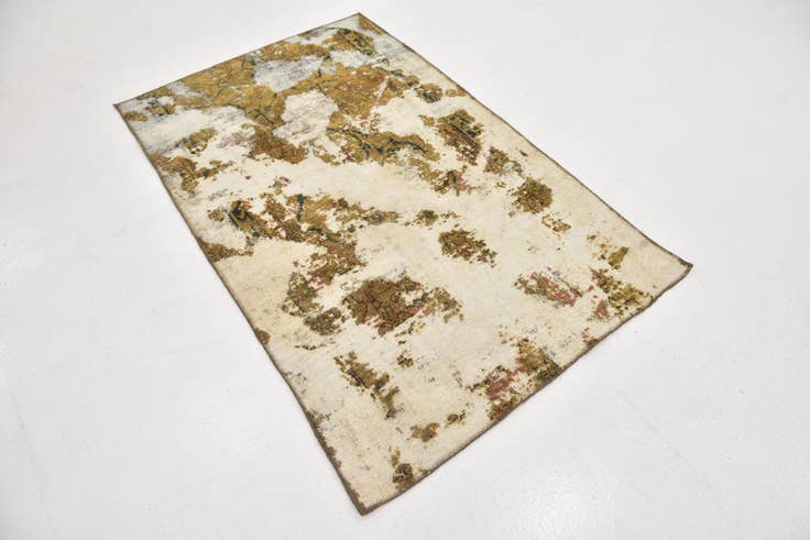 Detail image of 3' 7 x 5' 9 Hand Knotted Ultra Vintage Persian Wool Rug