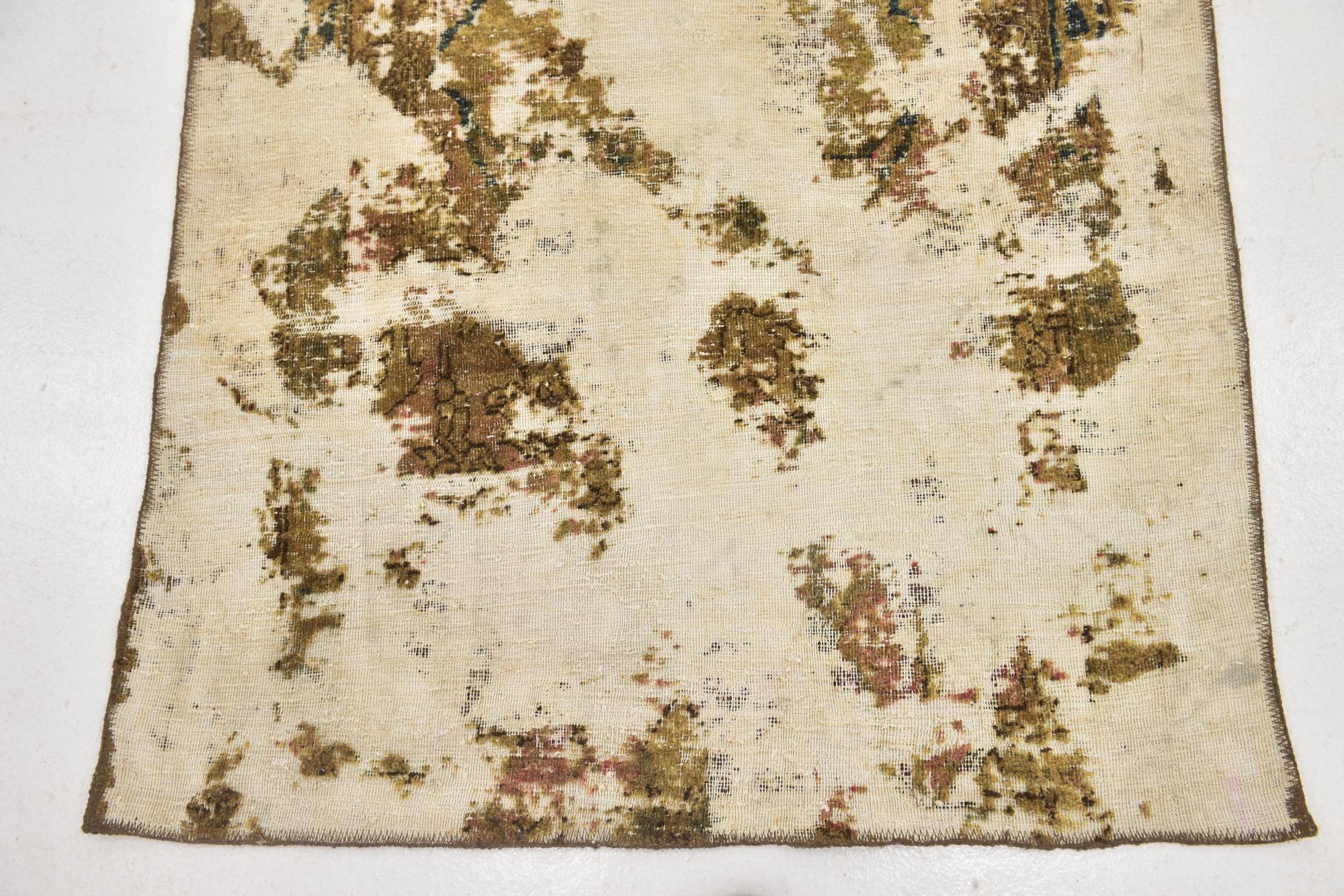 3' 7 x 5' 9 Hand Knotted Ultra Vintage Persian Wool Rug
