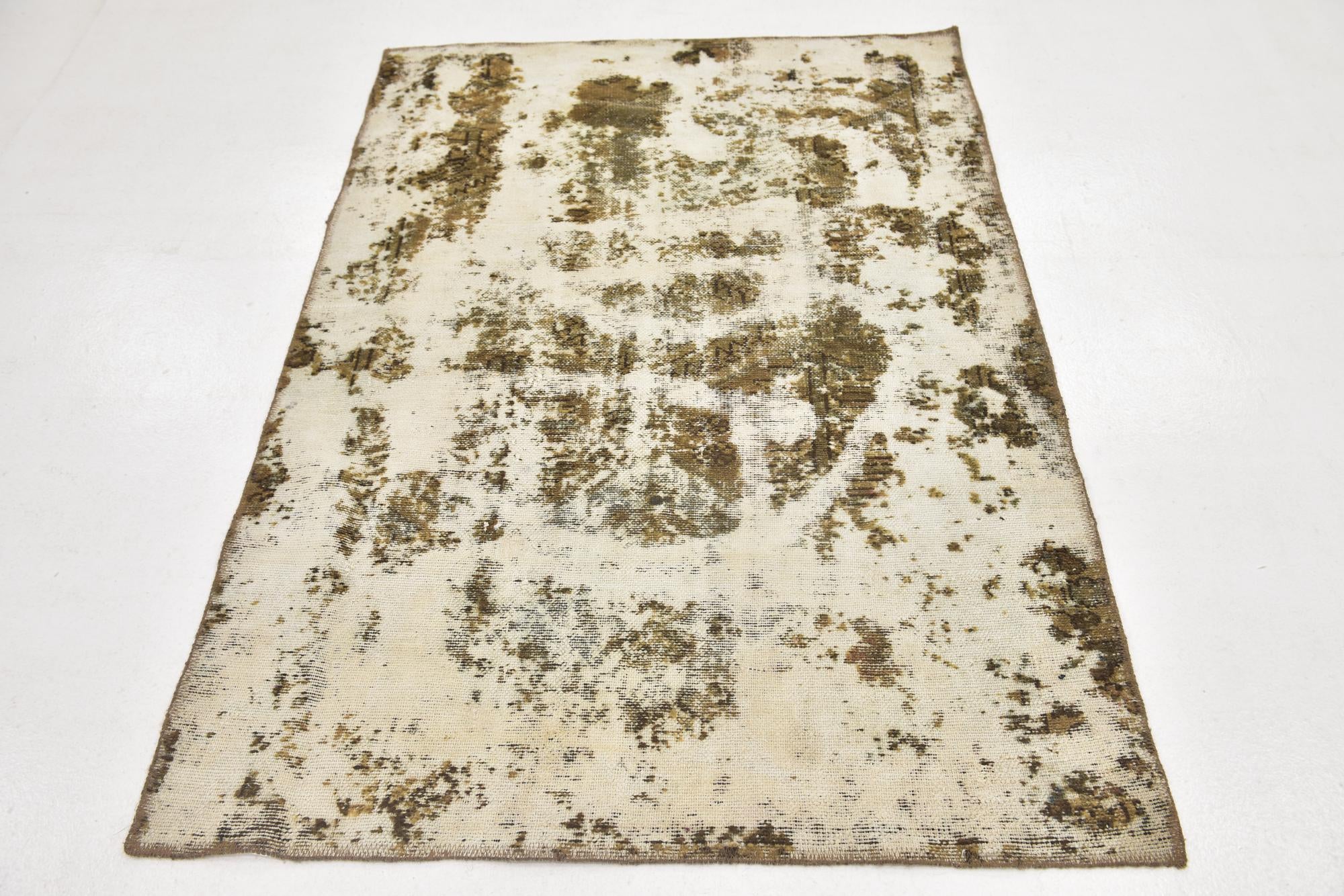 3' 10 x 5' 6 Hand Knotted Ultra Vintage Persian Wool Rug