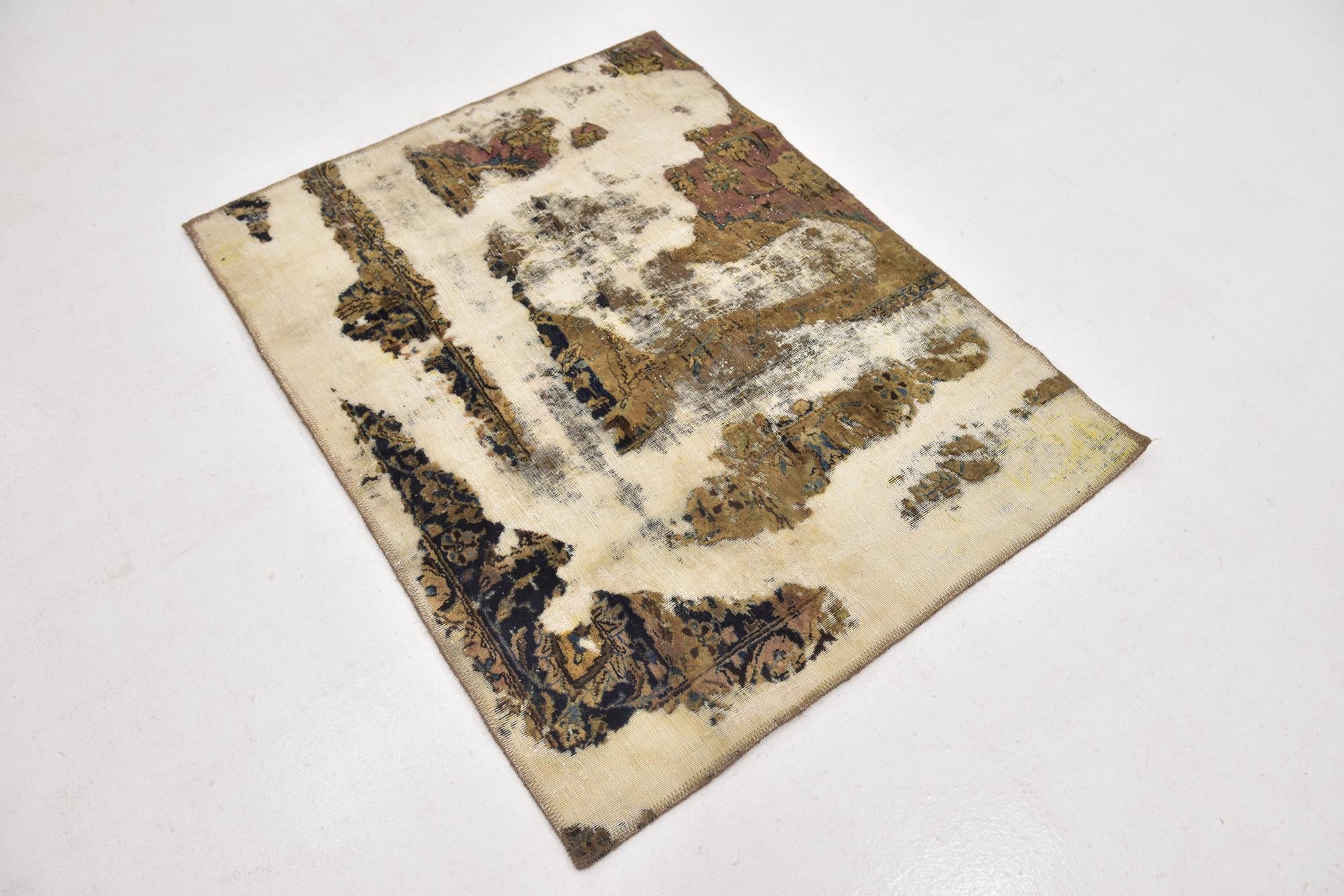 3' 5 x 4' 5 Hand Knotted Ultra Vintage Persian Wool Rug