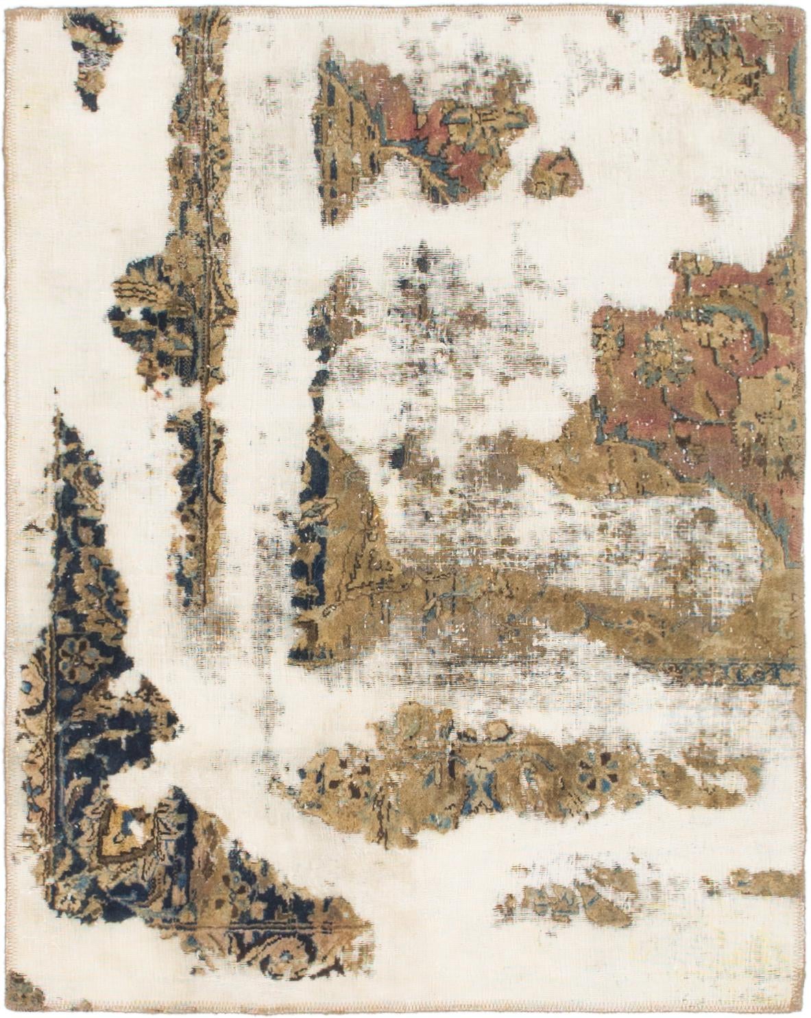 3' 5 x 4' 5 Hand Knotted Ultra Vintage Persian Wool Rug