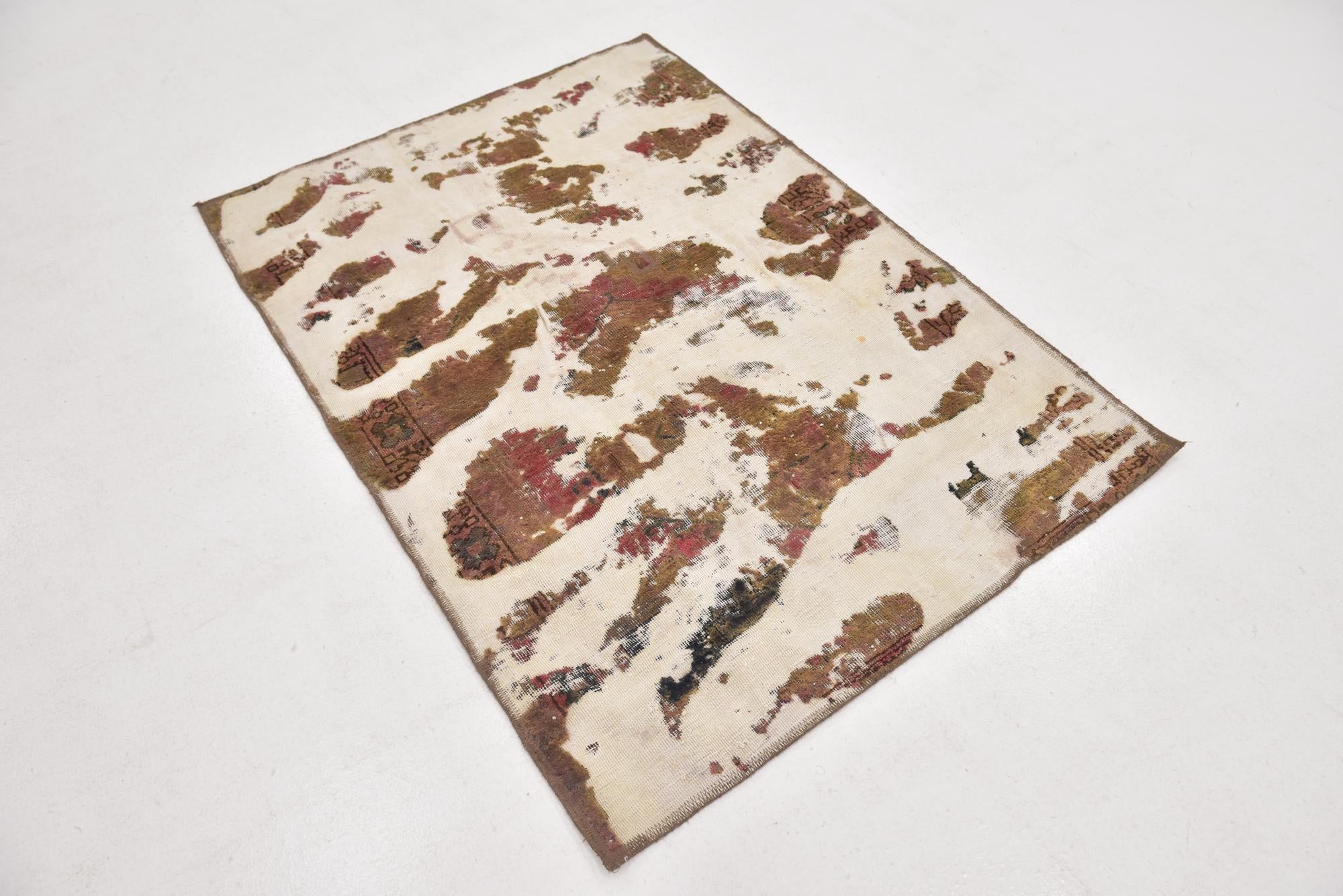 3' 8 x 5' Hand Knotted Ultra Vintage Persian Wool Rug