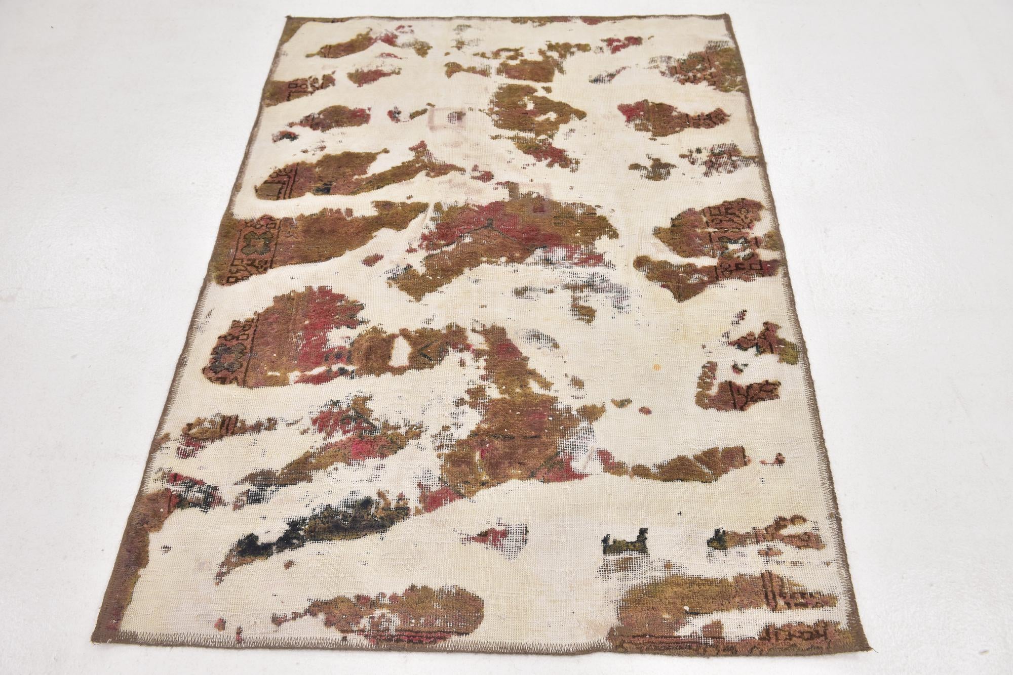 3' 8 x 5' Hand Knotted Ultra Vintage Persian Wool Rug
