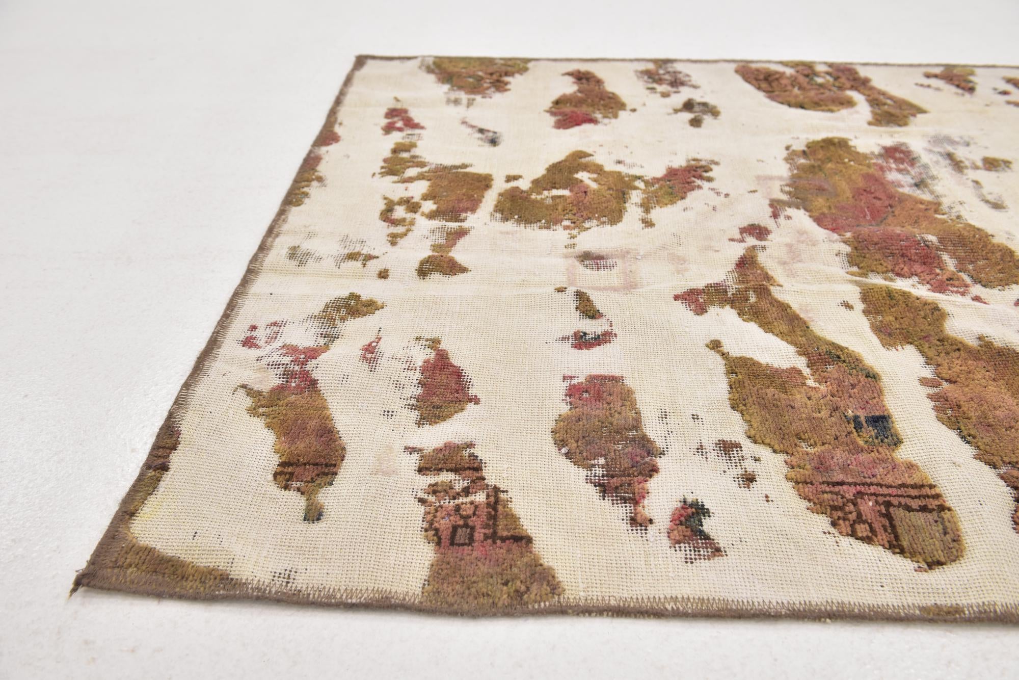 3' 8 x 5' Hand Knotted Ultra Vintage Persian Wool Rug