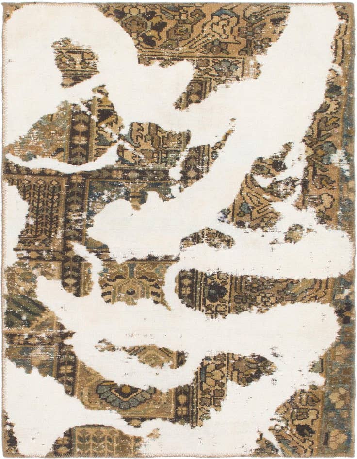 Detail image of 3' 2 x 5' Hand Knotted Ultra Vintage Persian Wool Rug