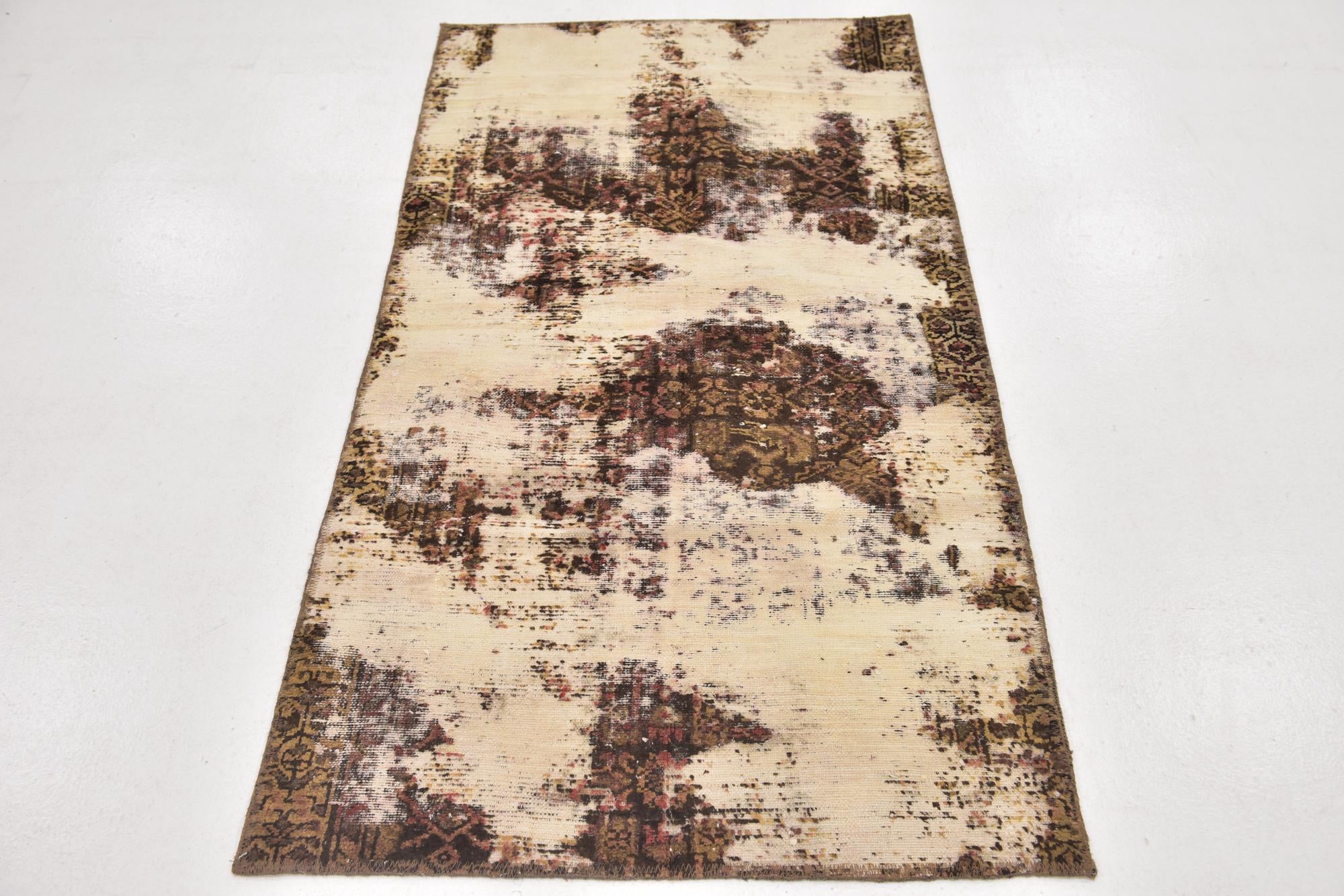 3' x 5' 4 Hand Knotted Ultra Vintage Persian Wool Rug