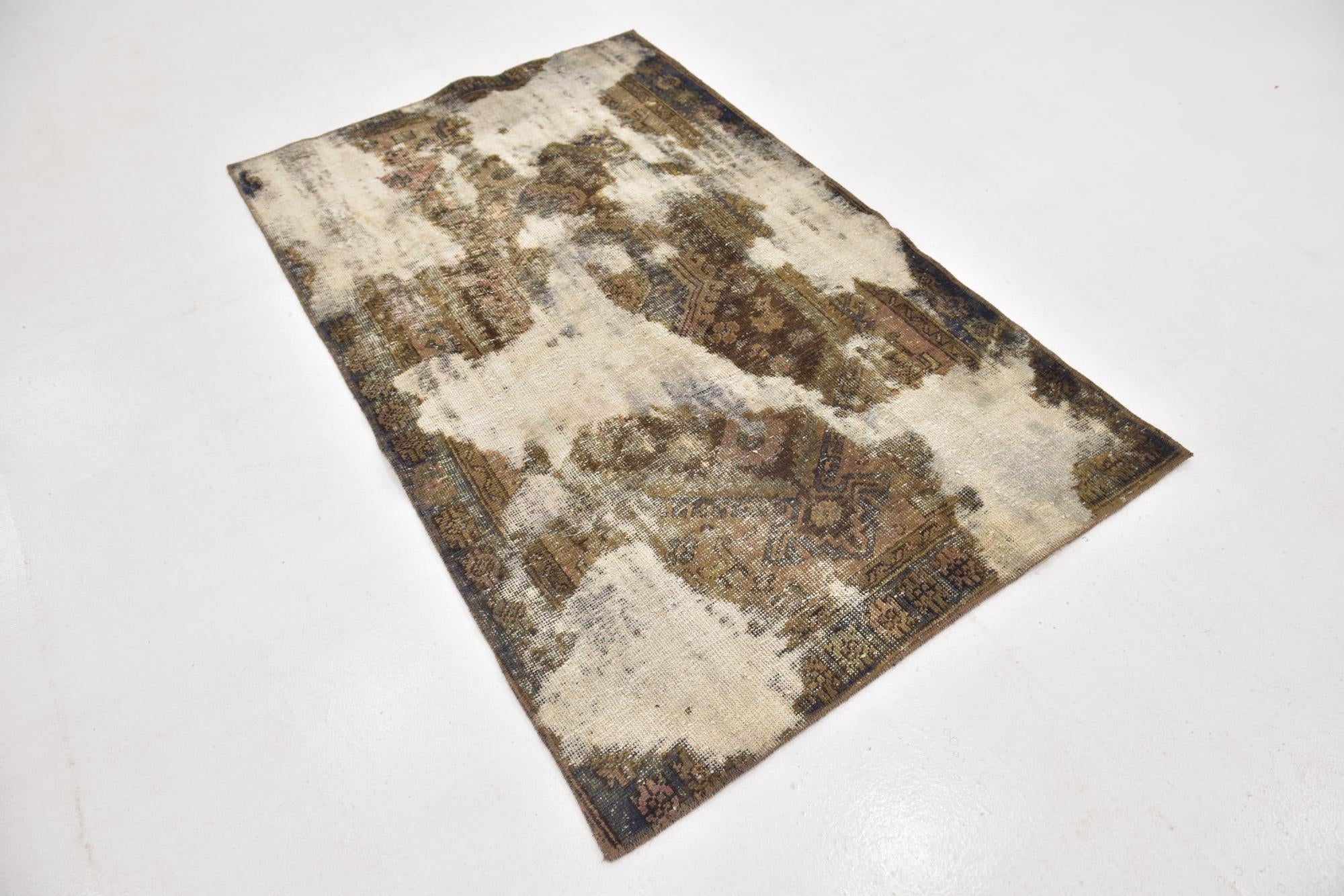 3' 10 x 6' 2 Hand Knotted Ultra Vintage Persian Wool Rug