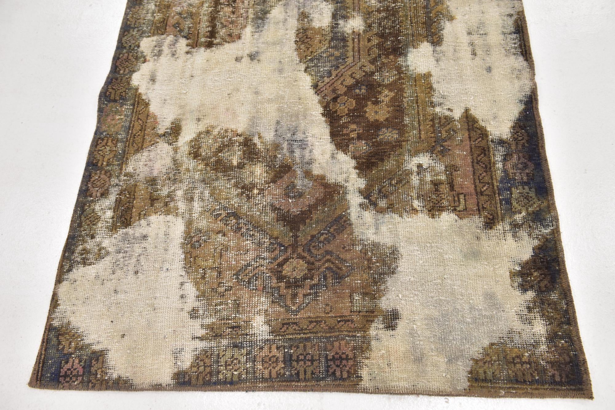 3' 10 x 6' 2 Hand Knotted Ultra Vintage Persian Wool Rug